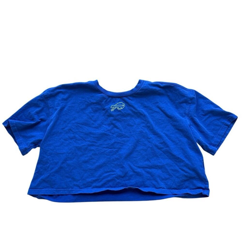Buffalo Bills Women's XL Cropped Boxy T-Shirt - Royal Blue